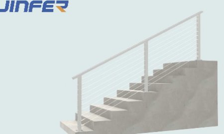 Cable Stainless Steel Stair Railing Install