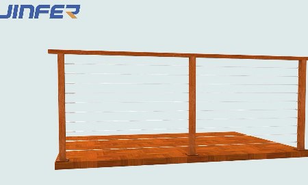 Cable Wood Deck Railing Install